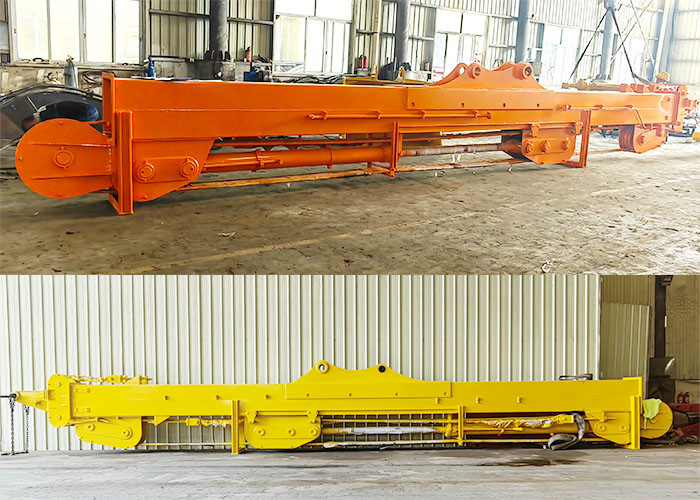 0.4-2.5cbm Excavator Attachment Hydraulic Telescopic Arm With Clamshell Grab