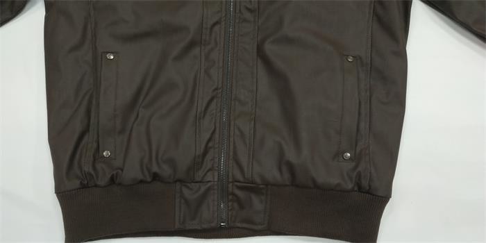 Quilted Padded Leather Motorcycle Jacket Black Brown Hooded Collar