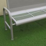 Waterproof H1100mm Metal Outdoor Bench Seat With Lock