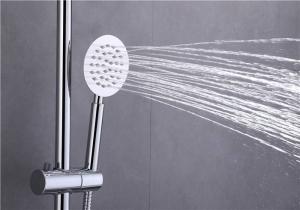 China Chrome Contemporary Shower Faucet Sets Waterfall Polished Surface Treatment wholesale