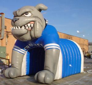 China Inflatable Helmet Tunnel / inflatable football tunnel bulldog tunnel wholesale