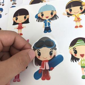 China Children Cartoon Sticker Label Die Cut With Laser Silver Stamping wholesale
