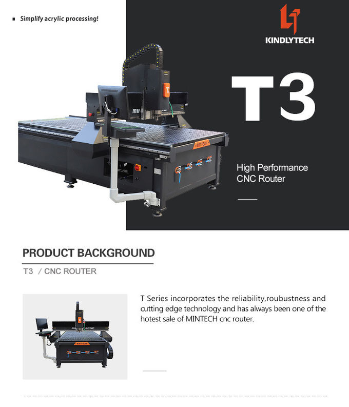 Automated 5500W 1325 3D CNC Wood Carving Machine For Spindle Servo Motor