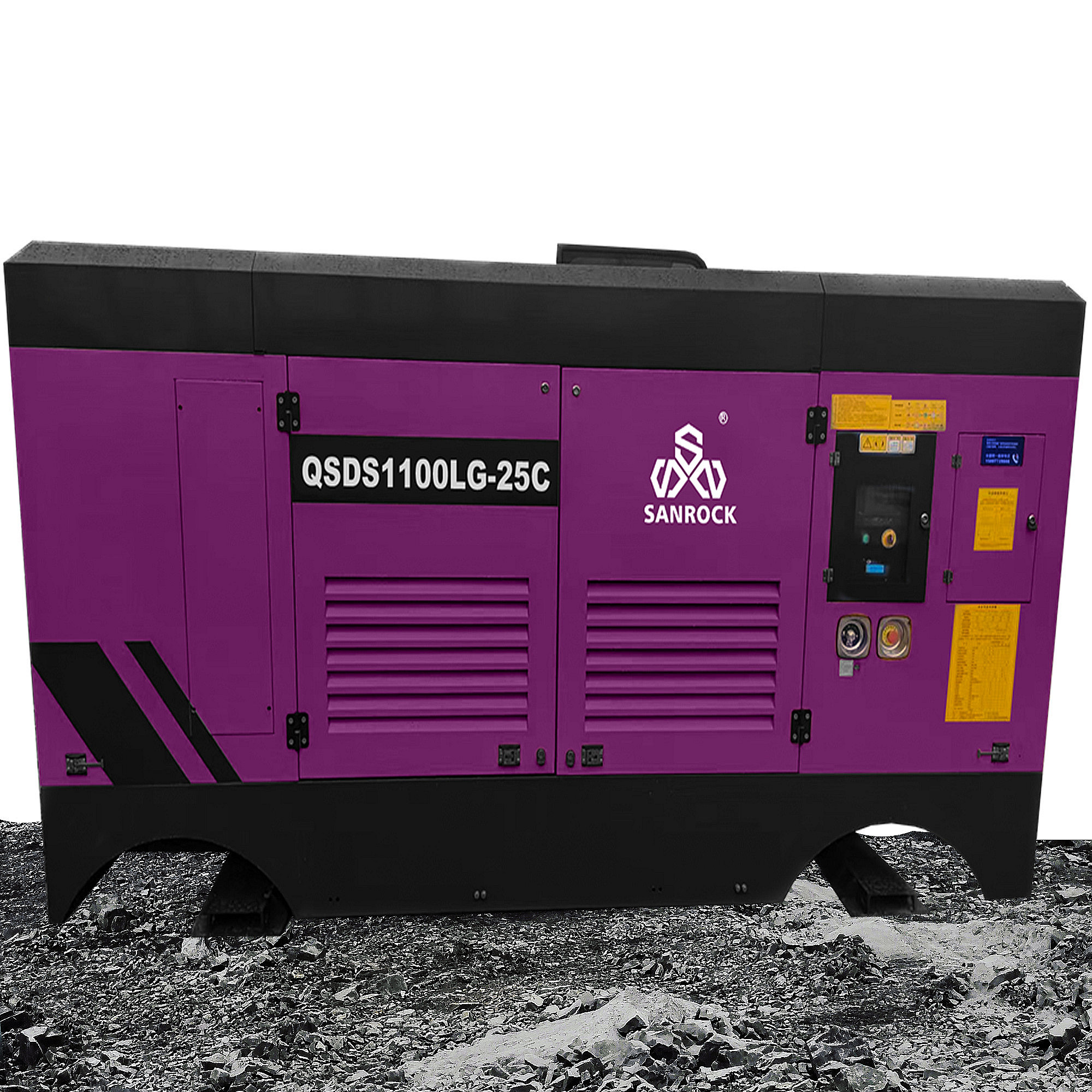 294KW Diesel Engine Mining Screw Type Air Compressor Machinery Stationary