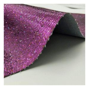 Wholesale Mesh Glitter Fabric Synthetic Artificial Faux Leather Shoes Phone