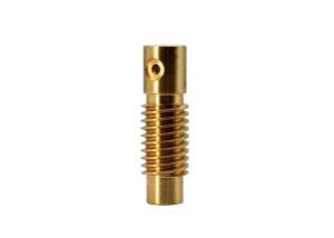 China 2 Teeth Small Brass Worm Gear 12.6mm Outside Diameter RoHS Certification wholesale