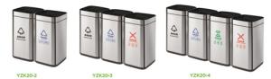 China Powder Coating Sustainable Hotel Rectangular Trash Can 60L wholesale