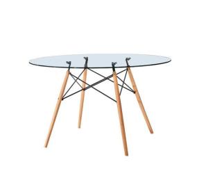 China North Europe EAM toughened glass table household simple modern fashion rice table round table wholesale