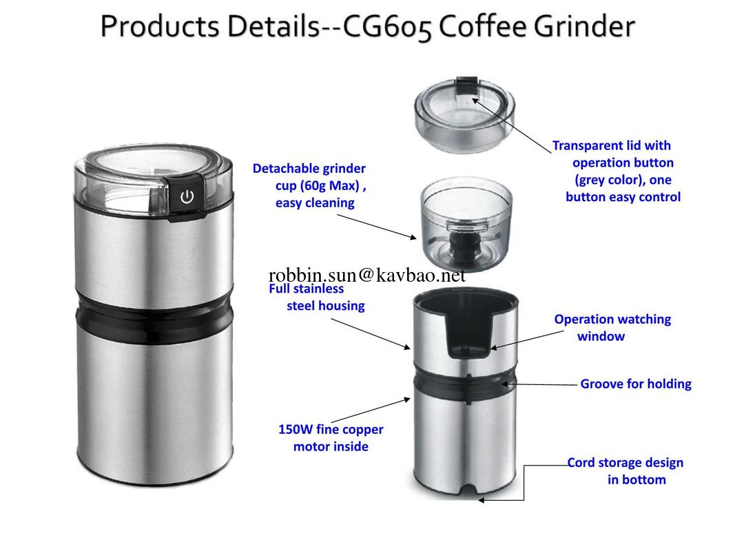 CG605 Stainless Steel Coffee Grinder