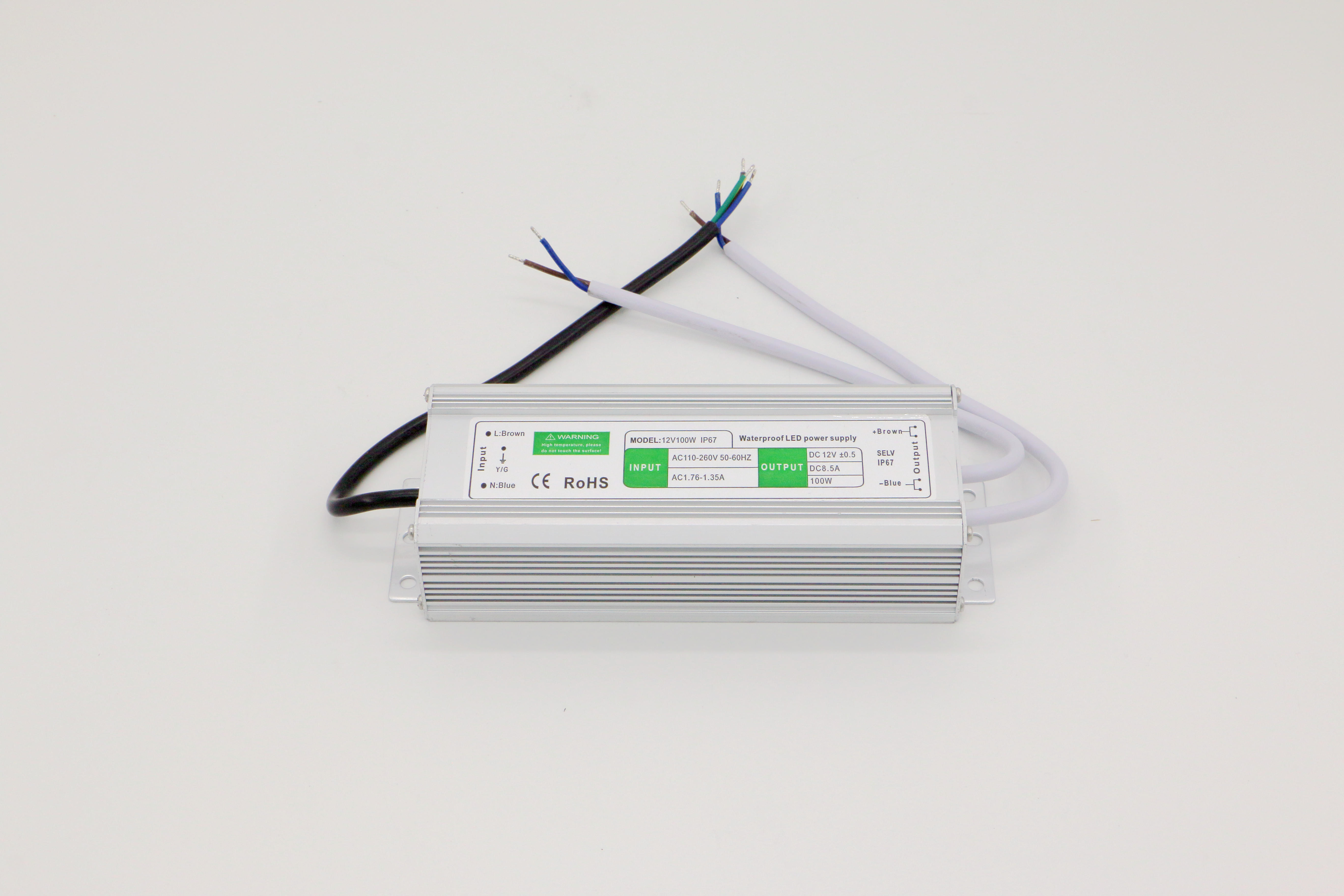water proof smps 12V8.5A100W single output SMPS with CE DC12V100W full watt Iron Case for LED Lighting Factory Outlet