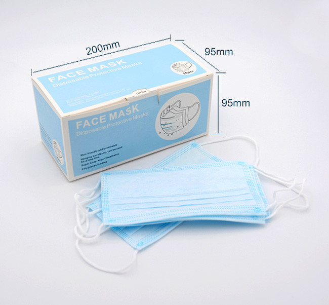 High Filtration Capacity Disposable Face Mask Non Woven Dust Proof Earloop