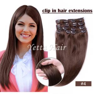 China Brazilian pre bonded remy human hair extensions / Clipped in Hair Extensions wholesale