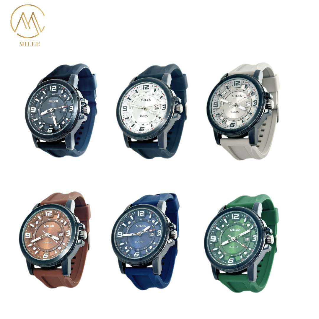 Fashion Casual Silicone Strap Waterproof Luminous Date Display Quartz Watches