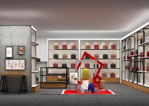 China Customized Shopping Mall Retail Shop Display Shelving For Handbags / Suitcase wholesale
