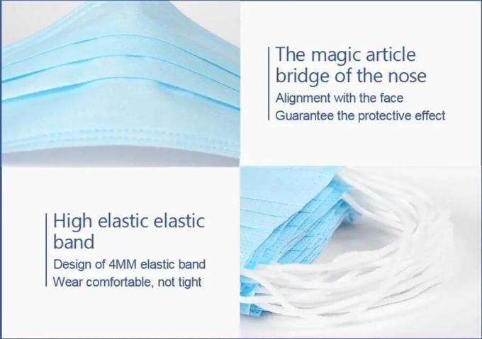 Eco Friendly 3 Ply Surgical Face Mask , Medical Surgical Mask Dust Protection