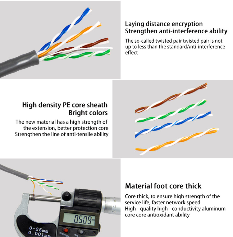 Blue Color 305M 23awg UTP/FTP CAT6 Lan Cable OEM Box Package
