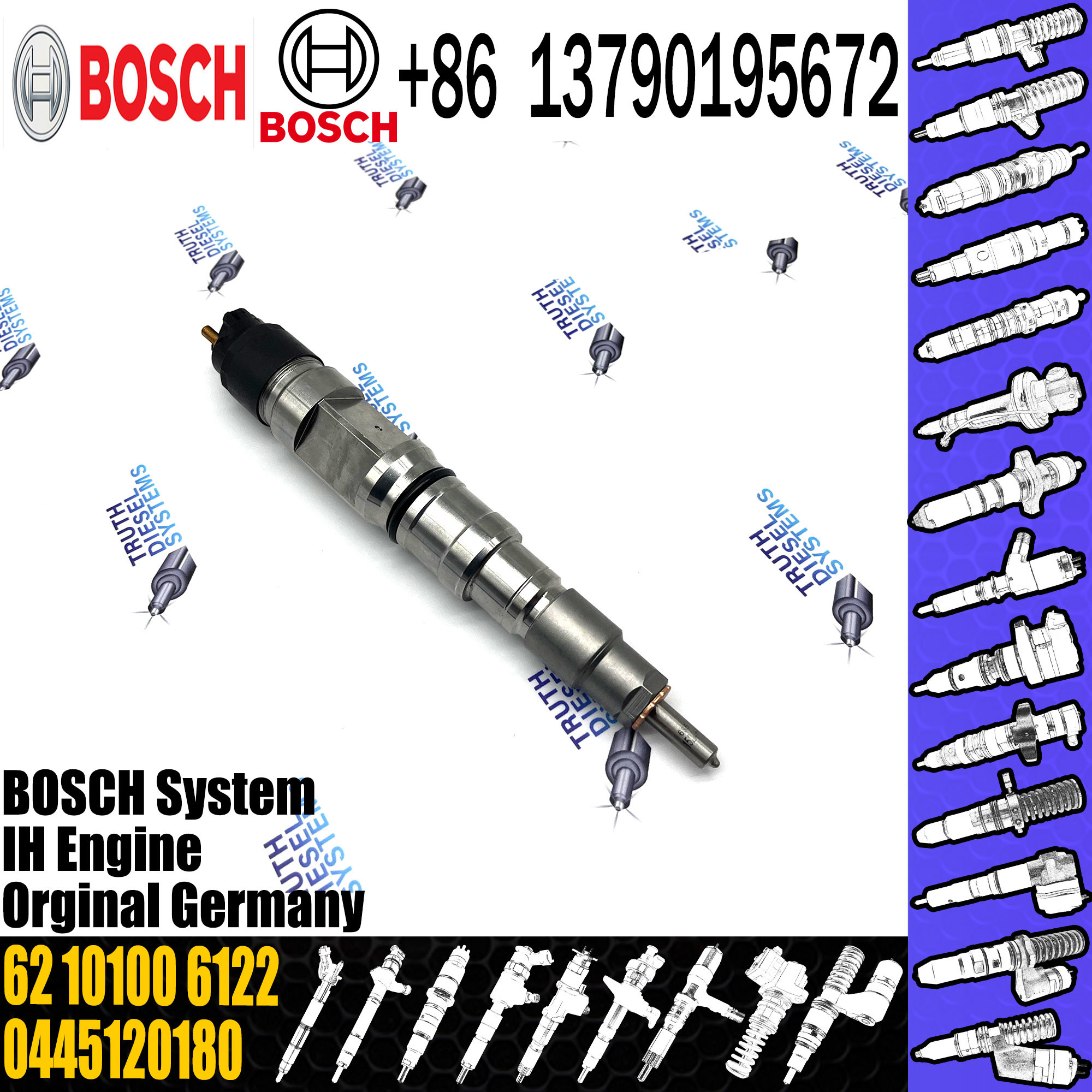 Diesel Engine New Fuel Injector 0445120083 0445120100 0445120102 Common Rail Injector G2100-1112100-A38