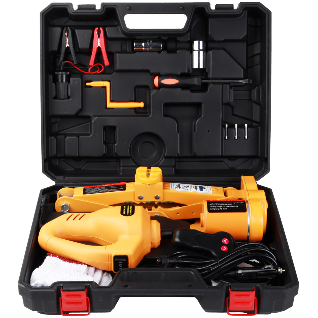 DC 12v Electric Scissor Jack With Electric Impact Wrench 3T Loading