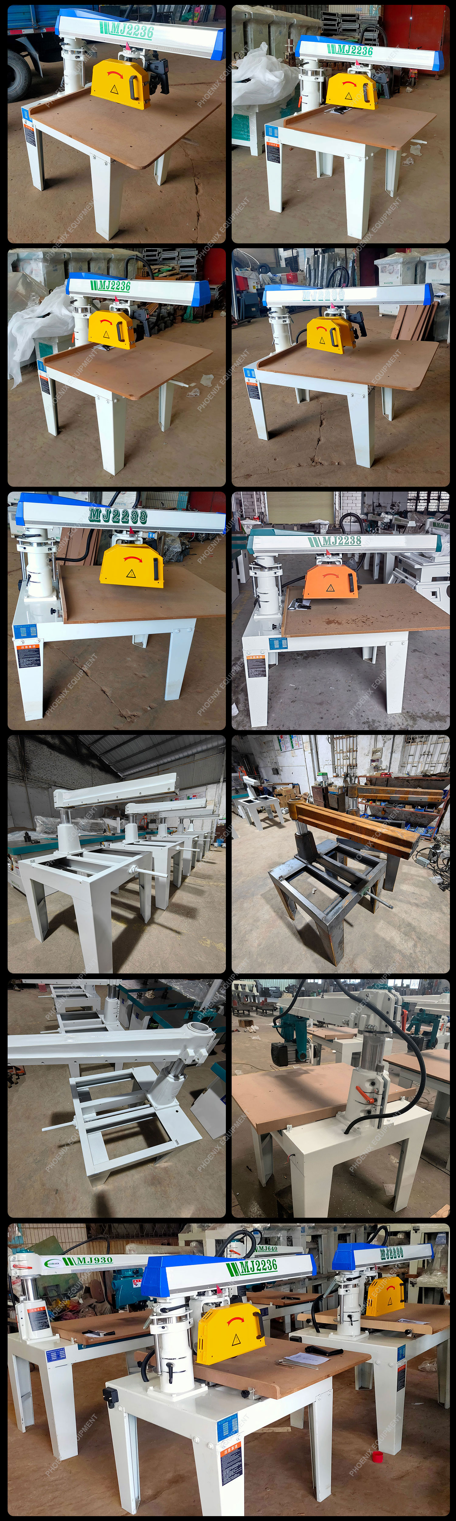 MJ2236 Small Universal Rocker Arm Saw Wood Cutting Machine with Built-in Swing Angle Scale