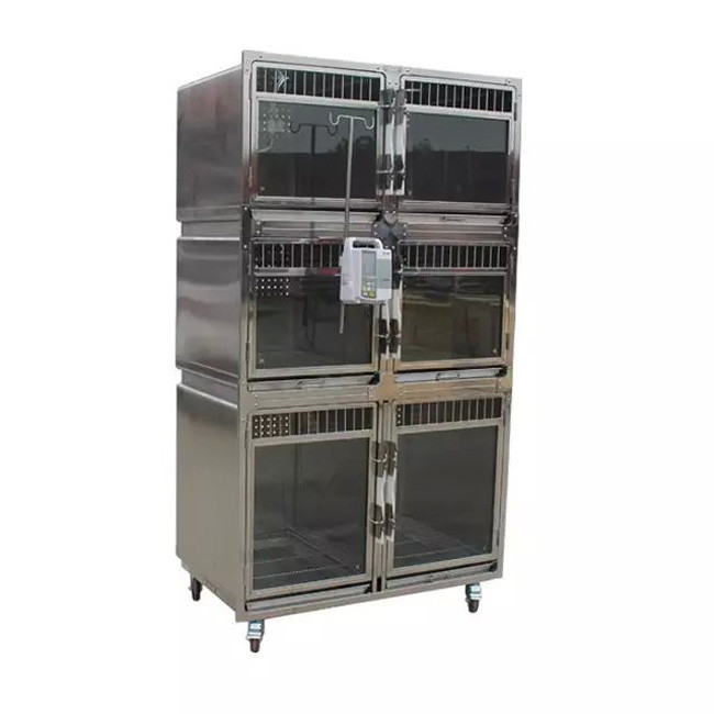 Combination Stainless Steel Animal Cages 2400 * 700 * 2140mm for Veterinary Clinic