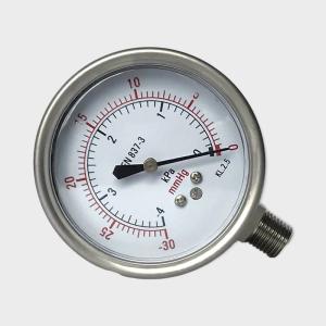 China Lower Mount Gas Capsule Pressure Gauge Stainless Steel Material 30mmHg wholesale