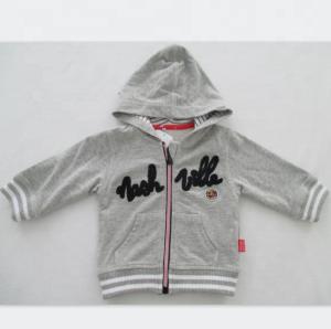 China Baby Cotton Fleece Cute Baby Boy Jackets Light Grey Melange wholesale