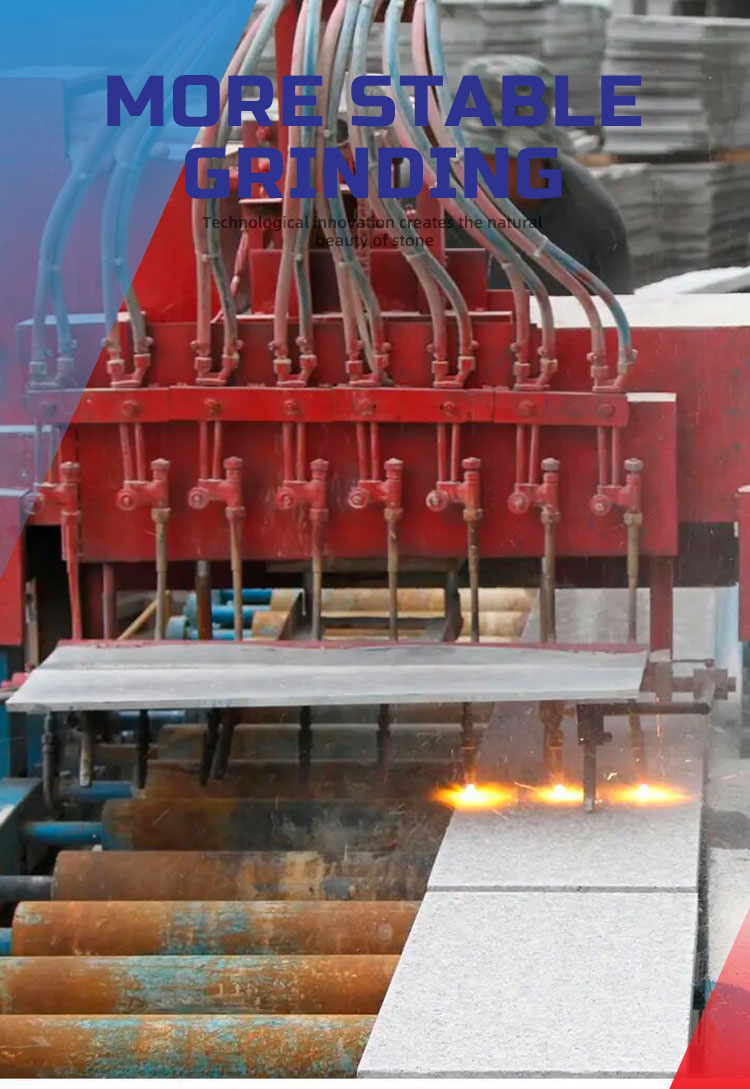 LINSING Flamed Stone Finish Processing Machine for Chiseled Rough Picking Granite Slab