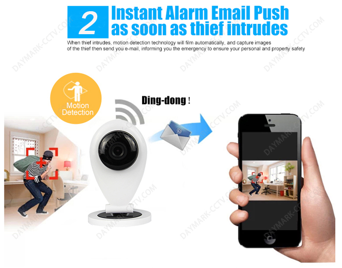 IR night vision two way audio p2p wireless hidden ip camera