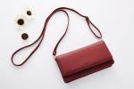Ladies Simple Pu Leather Shoulder Bag , Oem Slung Fashion Long Wallet