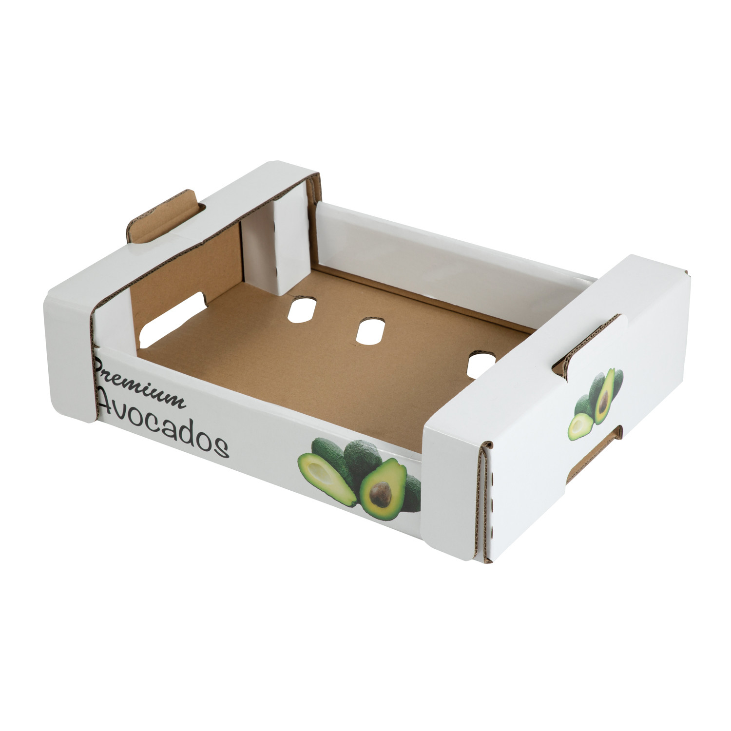 Direct Custom Printing Rectangle Corrugated Box For Avocado Fruit