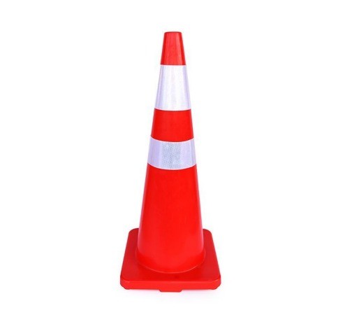 Reflective Tape PVC Traffic Warning Products Safety Cone 70cm Height Base size