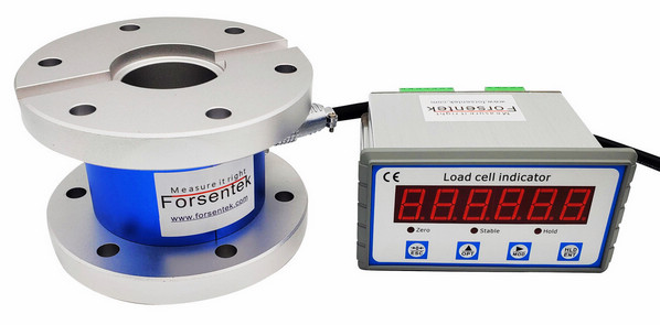 Through Hole Flange Style Torque Sensor With Display Unit