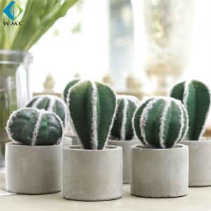 China 12cm 14cm 17cm Bonsai Cactus Plants , Fake Cactus Plant For Table Decoration wholesale