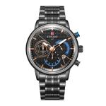 Stainless Steel Chain Mens Metal Strap Watches , Chronograph Mesh Wristband