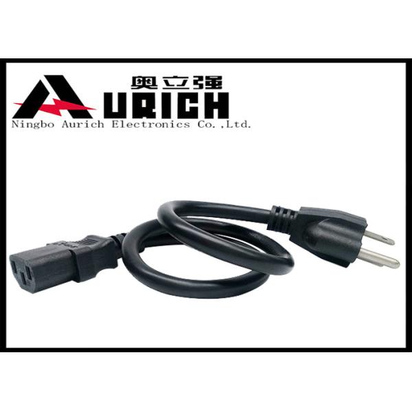 10 Feet Universal C13 UL Power Cord for Monitor / PC / Desktop / Printer / Scanner