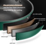 Factory Direct Sale Kitchen Cookware 22/24/26/28 Cm Aluminum Wooden Handle Free