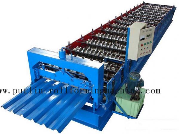 Quality PLC Steel Metal Roof Panel Roll Forming Machine , Roofing Sheet Roll Former 5 Ton for sale