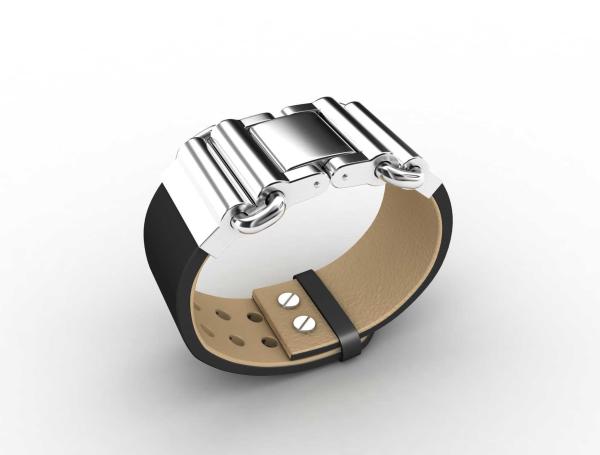 Top Quality Europe Fashion Stainless Steel Genuine Leather Silicone Bangle