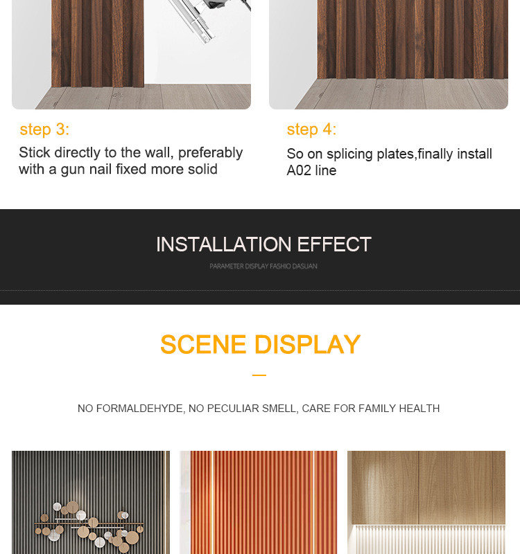Insect Resistance WPC Grating Board WPC Fluted Wall Mould Proof