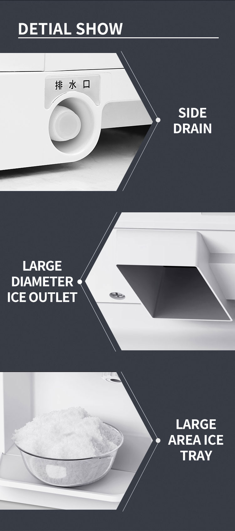 15l Cube Ice Shaver Machine 320rpm Electric Ice Crusher Machine 6Kg/Min
