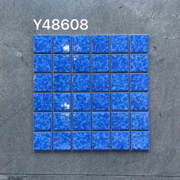 Square 2x2 Ceramic Mosaic Tile 300x300mm Anti Slip Glazed for Swimming Pool