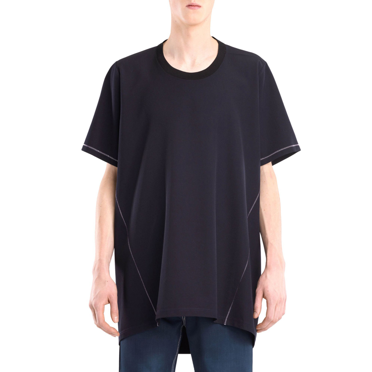 Eco - Friendly Mens Loose Fit T Shirts , Black T Shirt Mens OEM / ODM Available