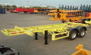 China 40 Ton 12R22.5 Skeleton Container Semi Trailer T700 Container Van Trailer wholesale