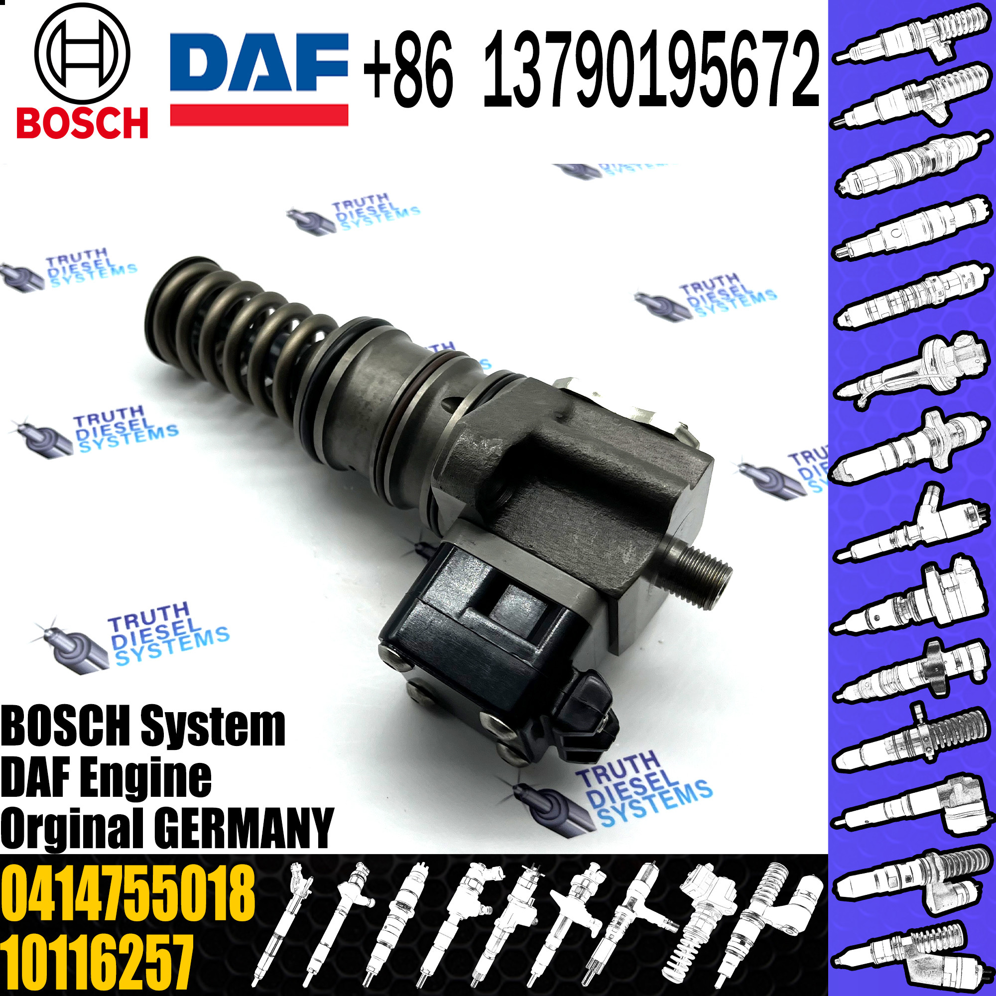 BOSCH new Diesel fuel Unit pump assembly 0414755018 10116257 for LIEBHERR Trucks