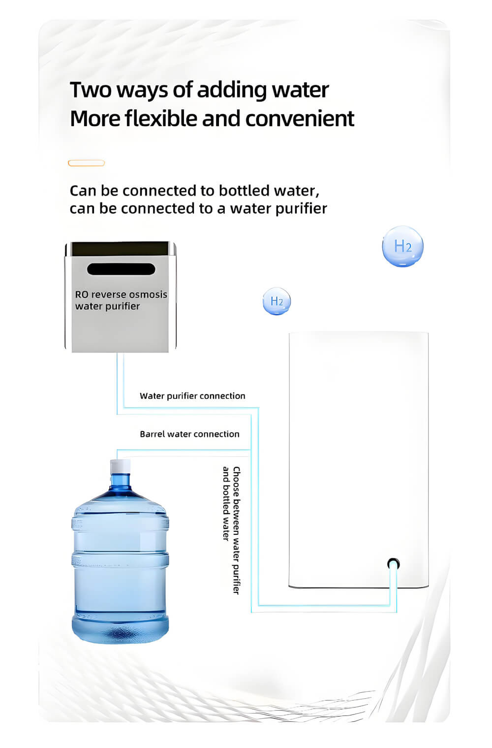 3000 Ppb Hydrogen Water Device Hydrogen Water Dispenser For Home Use