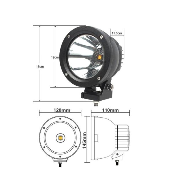 25W Led Cree Round Spot Driving Light Work Lamp Offroad 4WD Truck Motorcycle Marine Boat Auto Car Styling Spotlights