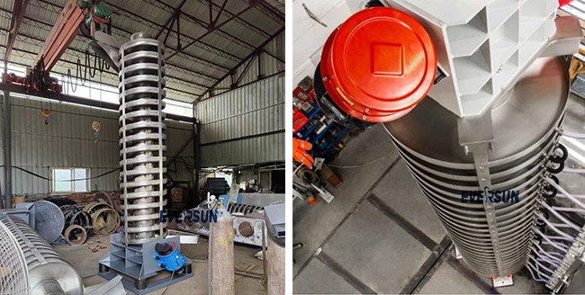 Feed Grain Stainless Steel Vertical Vibration Cooling Screw Elevator Non-standard