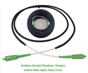 China Double Sheathed Simplex Single Mode Fiber Jumper Cables 4.6mm wholesale