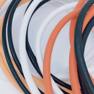 China White Silicone Fiberglass Sleeve 100m , 12mm Braided Fiberglass Tube wholesale