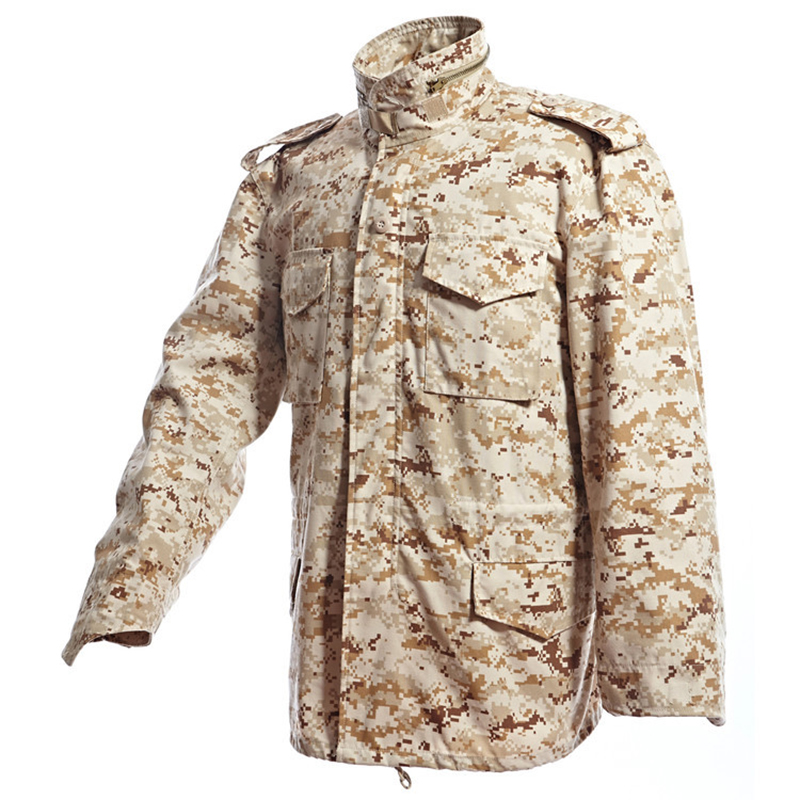 Acceptable OEM/ODM Polyester/Cotton Olive Green Mens Jacket M65 For Outdoor Activities XS-XXL